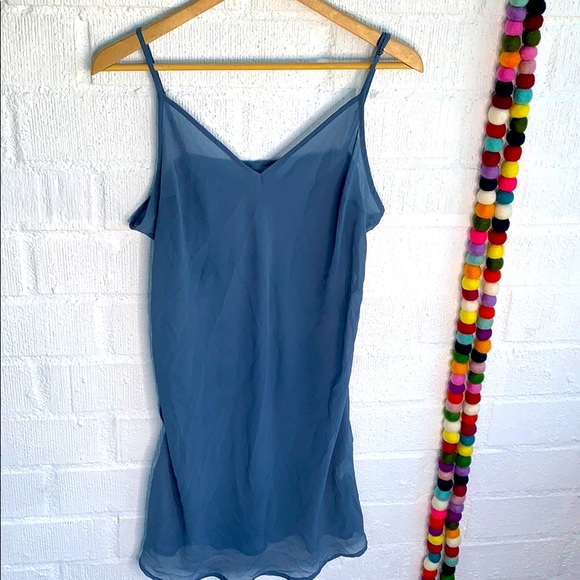 No Brand Dresses & Skirts - Blue Sheer Cami Slip V Neck Dress sz XL 5 for $25